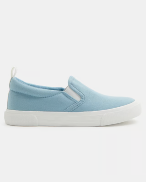 Baskets slip-on en toile recyclée - Bleu ciel