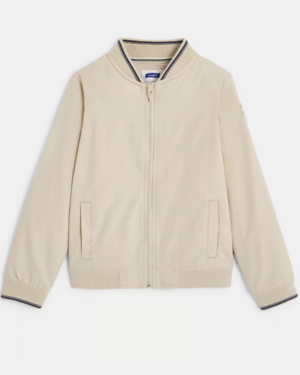 Blouson teddy en toile recyclée - Beige