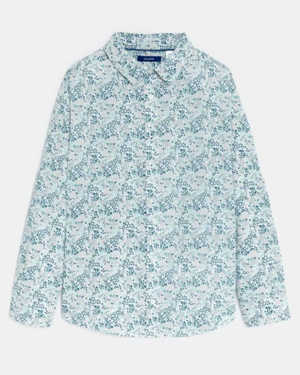 Chemise à fleurs en coton bio et lin - Multicolore éthique