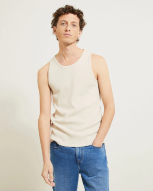 Débardeur en coton Beige