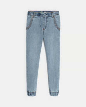 Jean slim en denim recyclé - Bleu océan délavé