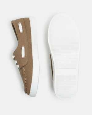Mocassins en toile de coton bio - Beige naturel