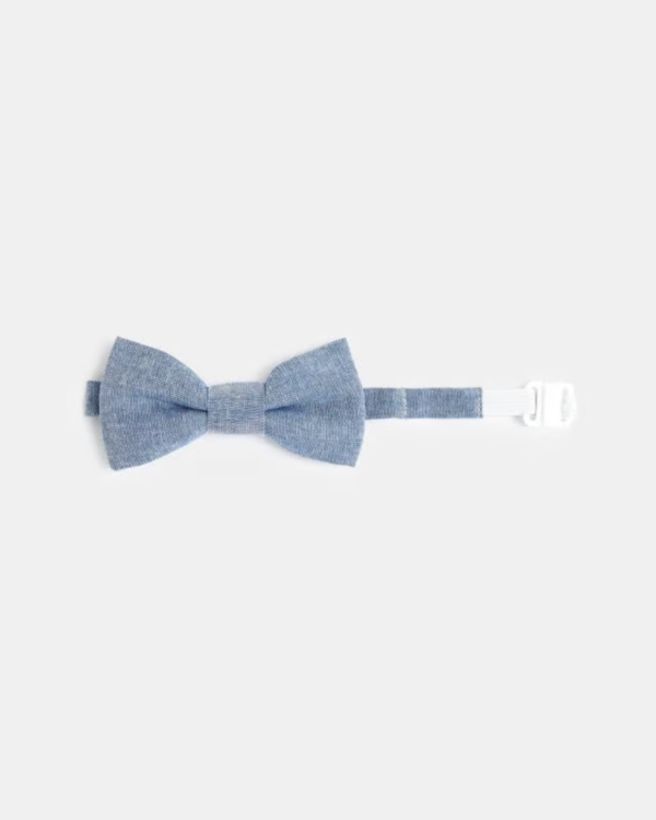 Noeud papillon en coton bio chambray