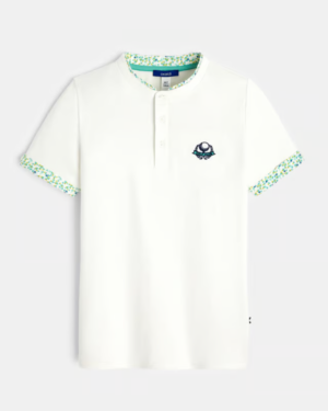 Polo manches courtes en coton bio - Blanc pur