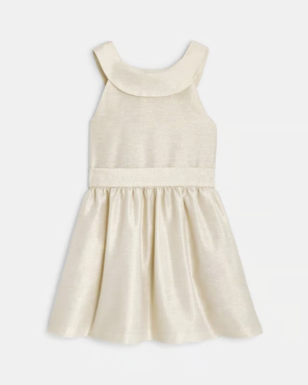 Robe chic sans manches beige doré Fille-2