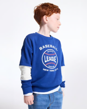 Sweat-shirt en molleton recyclé - Bleu marine