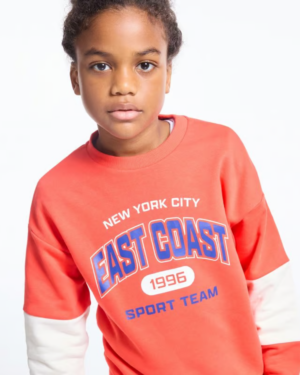 Sweat-shirt en molleton recyclé - Rouge