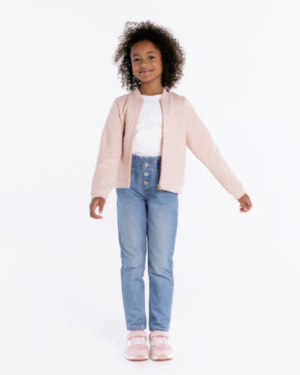Teddy zippé irisé rose fille-2