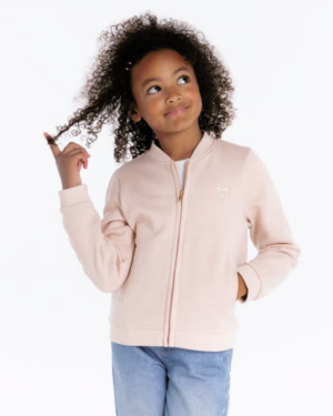 Teddy zippé irisé rose fille