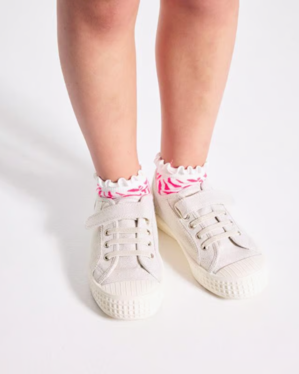 Tennis toile pailletées jaunes fille