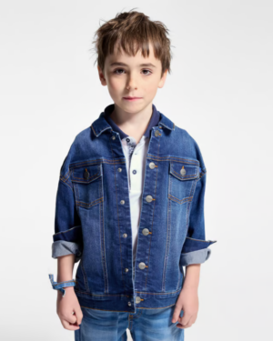 Veste en jean délavé éco-responsable - Bleu océan
